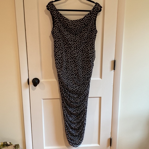 ASOS stretch, form fitting sheet dress w/ Bardot style neck - Picture 4 of 9